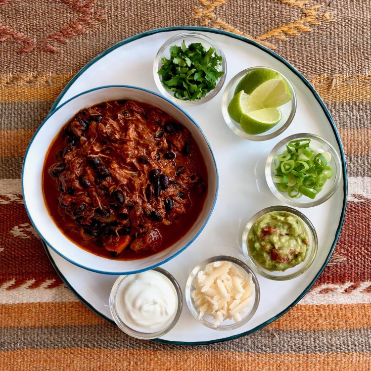 Pulled Chicken with Chipotle Chili, Cinnamon, and Chocolate
